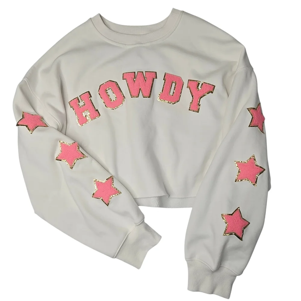 White cropped sweatshirt - Picture 2 of 6